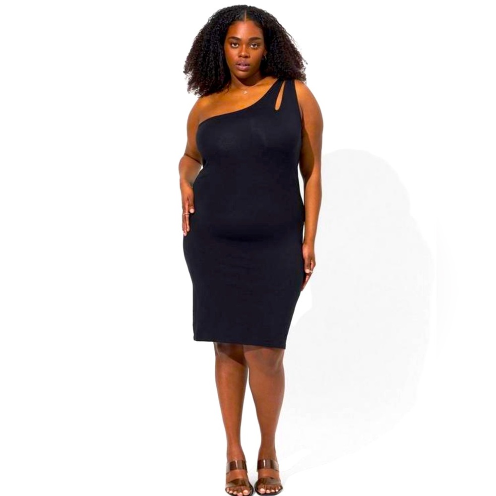 New Torrid Mini Foxy Bodycon One Shoulder Dress